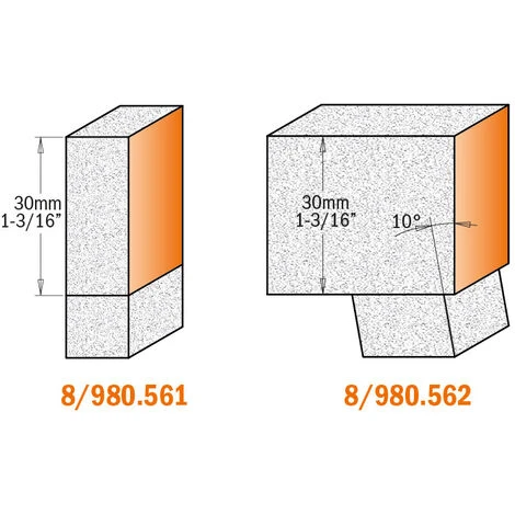 CMT ORANGE TOOLS 880.562.11 Fraise à Affleurer avec Plaquettes HW S=12,7 D=22x30x83 10° DR pour Défonceuse et Toupie 6 CMT ORANGE TOOLS 880.562.11 Fraise à Affleurer avec Plaquettes HW S=12,7 D=22x30x83 10° DR pour Défonceuse et Toupie – Image 4