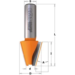 CMT ORANGE TOOLS 881.521.11 Fraise à Chanfreiner 15° HW S=12,7 D=9,5/23x25,4 pour Défonceuse, Affleureuse et Toupie -Toupie Soldes 1663631 2