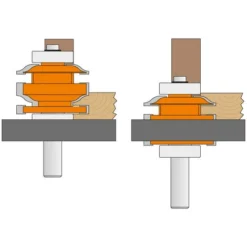 CMT ORANGE TOOLS 891.521.11 Fraise pour Joints Profil et Contreprofil (M+F) HW S=12,7 D=50,8x35 - Fraise pour Défonceuse, Affleureuse et Toupie -Toupie Soldes 1663654 3