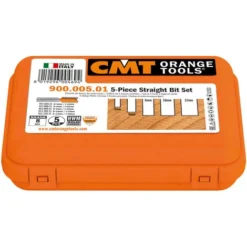 CMT ORANGE TOOLS 900.005.01 Coffret de 5 Fraises à Coupes Droites à Défoncer HW S=8 - Fraise pour Défonceuse, Affleureuse et Toupie -Toupie Soldes 1663667 3