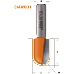 CMT ORANGE TOOLS 914.095.11 HM-FRAISE A GORGE D=9.5X6.4 R=4.75 Z=2 S=8 DR - Fraise Pour Défonceuse, Affleureuse Et Toupie -Toupie Soldes 1663800 2
