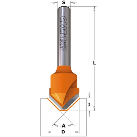 CMT ORANGE TOOLS 915.001.11 Fraise à Rainurer en V 90° S=8 D=18x7,4x60 DR pour Alucobond® - Fraise pour Défonceuse, Affleureuse et Toupie 4 CMT ORANGE TOOLS 915.001.11 Fraise à Rainurer en V 90° S=8 D=18x7,4x60 DR pour Alucobond® - Fraise pour Défonceuse, Affleureuse et Toupie – Image 2