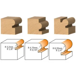 CMT ORANGE TOOLS 961.548.11 Fraise Demi-Ronde avec Roulement S=12 D=25.4 R=4.75 pour Défonceuse, Affleureuse et Toupie -Toupie Soldes 1664055 3