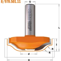 CMT ORANGE TOOLS 970.502.11 Fraise pour Portes en MDF - S=12, D=50x17x55, A=10° - Pour Défonceuse, Affleureuse et Toupie -Toupie Soldes 1664103 3