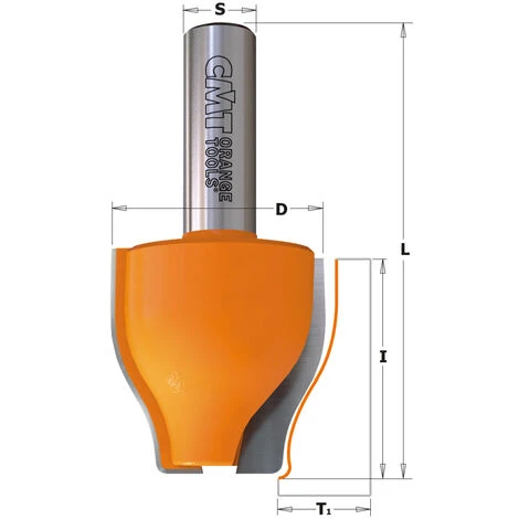 CMT ORANGE TOOLS 990.601.11 HM-FR.A' Fraise à Profil Vertical S=12 D=38X38 pour Défonceuse, Affleureuse et Toupie 4 CMT ORANGE TOOLS 990.601.11 HM-FR.A' Fraise à Profil Vertical S=12 D=38X38 pour Défonceuse, Affleureuse et Toupie – Image 2