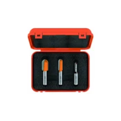 CMT Coffret 3 Fraises à Gorges - Queue 6,35 mm pour Défonceuse, Affleureuse et Toupie