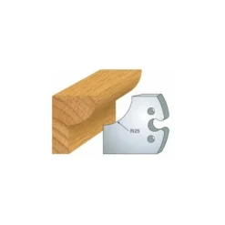 LUXOUTILS 219 : Jeu De 2 Fers 50 Mm 1/4 De Rond 25 Mm Pour Porte Outils 50 Mm - Porte-outils De Toupie