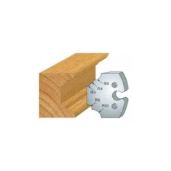 LUXOUTILS 220 : Jeu De 2 Fers 50 Mm 1/4 De Rond Multiple Pour Porte Outils 50 Mm - Porte-outils De Toupie