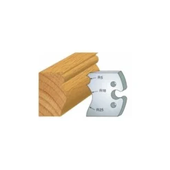 LUXOUTILS 222 : Jeu De 2 Fers 50 Mm Grain D'orge Pour Porte Outils 50 Mm - Porte-outils De Toupie