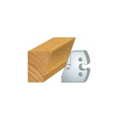 LUXOUTILS 230 : Jeu De 2 Fers 50 Mm Chanfrein 20° Pour Porte Outils 50 Mm - Porte-outils De Toupie