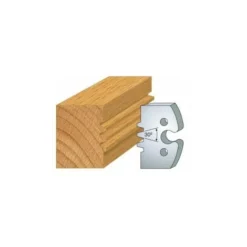 LUXOUTILS 246 : Jeu De 2 Fers 50 Mm Bouvetage Trapeze Double Pour Porte Outils 50 Mm - Porte-outils De Toupie