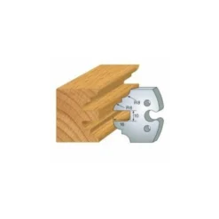 LUXOUTILS 250 : Jeu De 2 Fers 50 Mm Contre Profil Double Parement Pour Porte Outils 50 Mm - Porte-outils De Toupie