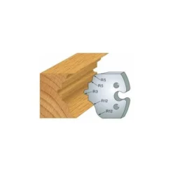 LUXOUTILS 256 : Jeu De 2 Fers 50 Mm Doucine à Gorge Pour Porte Outils 50 Mm - Porte-outils De Toupie