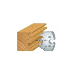 LUXOUTILS 257 : Jeu De 2 Fers 50 Mm Profil Contre Profil Trapeze Pour Porte Outils 50 Mm - Porte-outils De Toupie