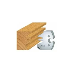 LUXOUTILS 258 : Jeu De 2 Fers 50 Mm Profil Contre Profil Rustique Pour Porte Outils 50 Mm - Porte-outils De Toupie