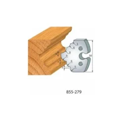 LUXOUTILS 279 : Jeu De 2 Fers 50 Mm 1/4 De Rond Congé Pour Porte Outils 50 Mm - Porte-outils De Toupie