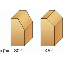 LEMAN Fraise à Plaquettes Carbure Brasées 2 Coupes Chanfrein avec Guide à Billes, Queue 6 mm, Diamètre 27 mm, Chanfrein 45° - Fraise Pour Défonceuse, Affleureuse Et Toupie -Toupie Soldes 19061328 2