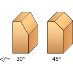 LEMAN Fraise à Plaquettes Carbure Brasées 2 Coupes Chanfrein avec Guide à Billes, Queue 6 mm, Diamètre 27 mm, Chanfrein 45° - Fraise Pour Défonceuse, Affleureuse Et Toupie -Toupie Soldes 19061328 3
