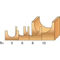 LEMAN Fraise De Défonceuse Carbure à Gorges, Queue 8 Mm, Diamètre 20 Mm - Fraise Pour Défonceuse, Affleureuse Et Toupie -Toupie Soldes 19061620 5