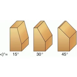 Fraise de défonceuse à plaquettes carbure brasées 2 coupes chanfrein 30°, queue 6 mm, diamètre 24 mm - LEMAN -Toupie Soldes 19061638 2