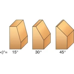 Fraise de défonceuse à plaquettes carbure brasées 2 coupes chanfrein 30°, queue 6 mm, diamètre 24 mm - LEMAN -Toupie Soldes 19061638 3