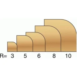 LEMAN Fraise de Défonceuse Carbure 1/4 Rond avec Guide à Billes - Diamètre 22 mm, Queue 8 mm -Toupie Soldes 19062828 2