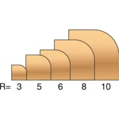 LEMAN Fraise de Défonceuse Carbure 1/4 Rond avec Guide à Billes - Diamètre 22 mm, Queue 8 mm -Toupie Soldes 19062828 5