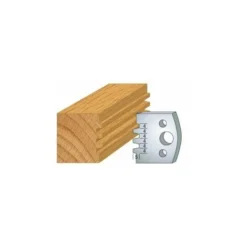 LUXOUTILS 076 : Jeu De 2 Fers 40 Mm Bouvetage 8 Dents Pour Porte Outils 40 Et 50 Mm - Porte-outils De Toupie