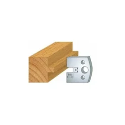 LUXOUTILS 095 : Jeu De 2 Fers 40 Mm Languette 8 Mm Pour Porte Outils 40 Et 50 Mm - Porte-outils De Toupie