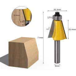 LITZEE 3pcs Fraises à Chanfreiner 8mm pour Bois - 15°, 22,5°, 30° - Outil Défonceuse, Affleureuse et Toupie 9 LITZEE 3pcs Fraises à Chanfreiner 8mm pour Bois - 15°, 22,5°, 30° - Outil Défonceuse, Affleureuse et Toupie -Toupie Soldes 26862580 3