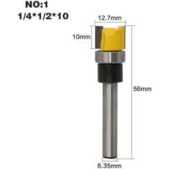 LITZEE Ensemble de Mèches de Toupie 1/2" - Fraisage et Affleurage en Bois avec Tige 1/4" -Toupie Soldes 26862593 3