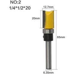 LITZEE Ensemble de Mèches de Toupie 1/2" - Fraisage et Affleurage en Bois avec Tige 1/4" -Toupie Soldes 26862593 4