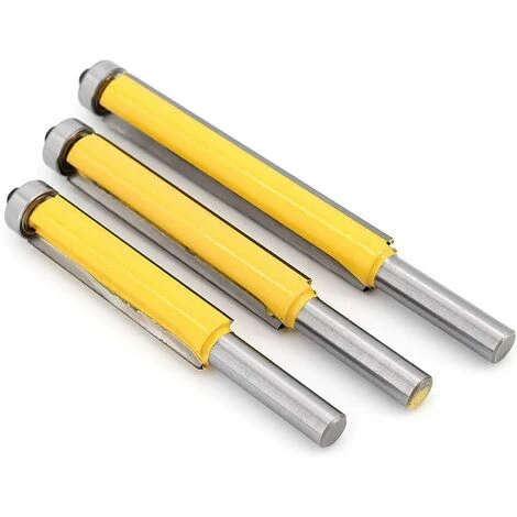LANGRAY 3Pcs Fraise à Copier 8mm - Fraise à Bois Extra-longue avec Roulement Supérieur - Outil de Fraisage pour Menuiserie et Bricolage 6 LANGRAY 3Pcs Fraise à Copier 8mm - Fraise à Bois Extra-longue avec Roulement Supérieur - Outil de Fraisage pour Menuiserie et Bricolage – Image 4
