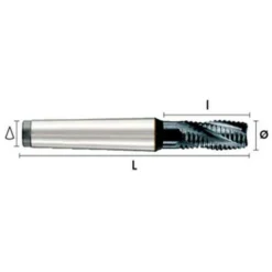 Fraise Métal Conique HSSE DIN845B Acier CM3 D. 28 X Lt. 147 X Lu. 45 Mm Q. DIN 228A - Fraise Pour Défonceuse, Affleureuse Et Toupie