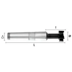 Fraise Métal HSSE DIN851B CM3 D. 40 X Lt. 138 X Lu. 18 Mm Q. DIN 228A - Pour Rainurage Précis