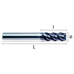 Fraise en Carbure de Métal HEPYC HM-MD DIN6527L - D. 10 x Lt. 72 x Lu. 22 x Di. 10 mm - Pour Défonceuse, Affleureuse et Toupie