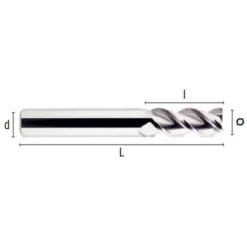 Fraise Métal Carbure HM-MD W D. 5 x Lt. 57 x Lu. 13 x Di. 6 mm Q. DIN 6535HA pour Défonceuse, Affleureuse et Toupie - HEPYC