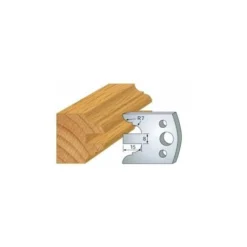 LUXOUTILS 098 : Jeu De 2 Fers 40 Mm Profil Double Parement Pour Porte Outils 40 Et 50 Mm - Porte-outils De Toupie