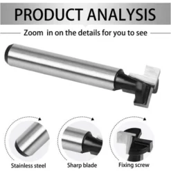 BRIDAY 8mm Fraise En Rainure En T, 3Pcs (7.93/9.52/12.7mm) - Fraises à Bois pour Outils Électriques, Menuiserie 9 BRIDAY 8mm Fraise En Rainure En T, 3Pcs (7.93/9.52/12.7mm) - Fraises à Bois pour Outils Électriques, Menuiserie -Toupie Soldes 28492155 3