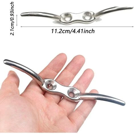 ABCRITAL Taquet Amarrage en Acier Inoxydable - 4 Pièces pour Yacht, Bateau, Stores et Rideaux 4 ABCRITAL Taquet Amarrage en Acier Inoxydable - 4 Pièces pour Yacht, Bateau, Stores et Rideaux – Image 2