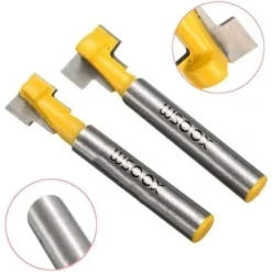 ABCRITAL 8mm T-Track Routeur - Fraise en T pour Rainure en Bois, Compatible avec Défonceuse et Affleureuse -Toupie Soldes 32949477 4