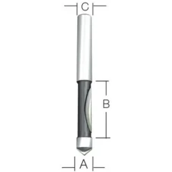 MAKITA D-09472 - Cutter pour Panneaux Roulement Étrier 6 mm, 9.5 mm, 2540 mm - Fraise pour Défonceuse, Affleureuse et Toupie