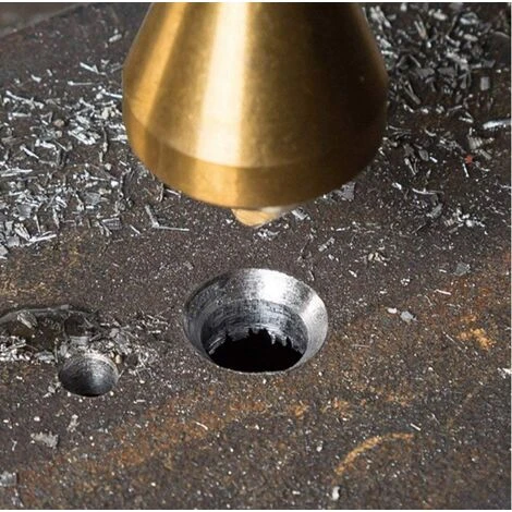 SUN FLOWER 4 Pièces De Foret De Chanfreinage - Foret Conique D'ébavurage pour Bois, Aluminium, Plastique - Doré 5 SUN FLOWER 4 Pièces De Foret De Chanfreinage - Foret Conique D'ébavurage pour Bois, Aluminium, Plastique - Doré – Image 3