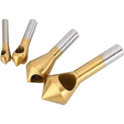 SUN FLOWER 4 Pièces De Foret De Chanfreinage - Foret Conique D'ébavurage pour Bois, Aluminium, Plastique - Doré 11 SUN FLOWER 4 Pièces De Foret De Chanfreinage - Foret Conique D'ébavurage pour Bois, Aluminium, Plastique - Doré -Toupie Soldes 37657155 5