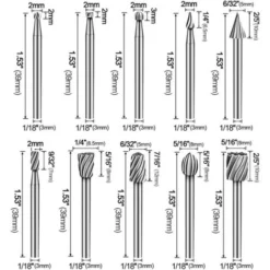 Kit de 20 Fraises à Défoncer HSS 3mm 1/8" pour Outils Rotatifs Dremel, Foredom, Proxxon - Versaillesfr 9 Kit de 20 Fraises à Défoncer HSS 3mm 1/8" pour Outils Rotatifs Dremel, Foredom, Proxxon - Versaillesfr -Toupie Soldes 40504603 3