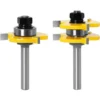 Fraise de Rainure 8mm Queue Langue Appariée, Set 3 Dents Forme T Cutter pour Bois - Outil de Travail du Bois Professionnel -Toupie Soldes 43231718 1