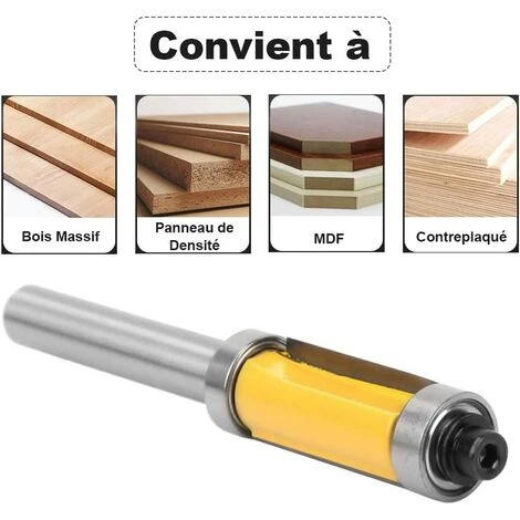 Fraise à Affleurer Carbure de Tungstène 25mm - GUAZHUNIFR pour Défonceuse, Affleureuse et Toupie - Coupe Supérieure et Inférieure - Queue 8mm 4 Fraise à Affleurer Carbure de Tungstène 25mm - GUAZHUNIFR pour Défonceuse, Affleureuse et Toupie - Coupe Supérieure et Inférieure - Queue 8mm – Image 2