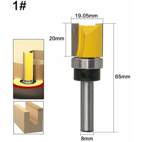 GUAZHUNIFR Fraise à Bois 4 Pièces pour Défonceuse, Affleureuse et Toupie - 8 mm - Ensemble de Bits de Routeur pour Modèles et Finitions 4 GUAZHUNIFR Fraise à Bois 4 Pièces pour Défonceuse, Affleureuse et Toupie - 8 mm - Ensemble de Bits de Routeur pour Modèles et Finitions – Image 2