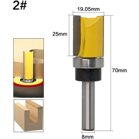 GUAZHUNIFR Fraise à Bois 4 Pièces pour Défonceuse, Affleureuse et Toupie - 8 mm - Ensemble de Bits de Routeur pour Modèles et Finitions 5 GUAZHUNIFR Fraise à Bois 4 Pièces pour Défonceuse, Affleureuse et Toupie - 8 mm - Ensemble de Bits de Routeur pour Modèles et Finitions – Image 3