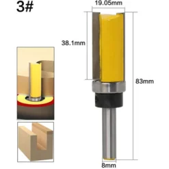 GUAZHUNIFR Fraise à Bois 4 Pièces pour Défonceuse, Affleureuse et Toupie - 8 mm - Ensemble de Bits de Routeur pour Modèles et Finitions 10 GUAZHUNIFR Fraise à Bois 4 Pièces pour Défonceuse, Affleureuse et Toupie - 8 mm - Ensemble de Bits de Routeur pour Modèles et Finitions -Toupie Soldes 43480615 4